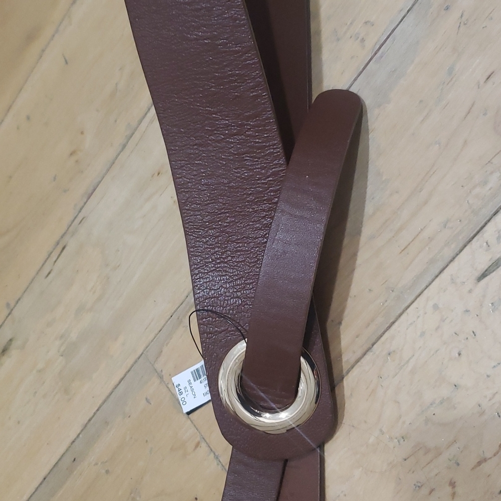 NWT Leather Belt, L, WHBM